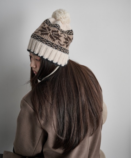 THE YOn（ザヨン）の「ノルディックニットキャップ（ニットキャップ/ビーニー・レディース・グレー/アイボリー・FREE）」の17枚目の写真