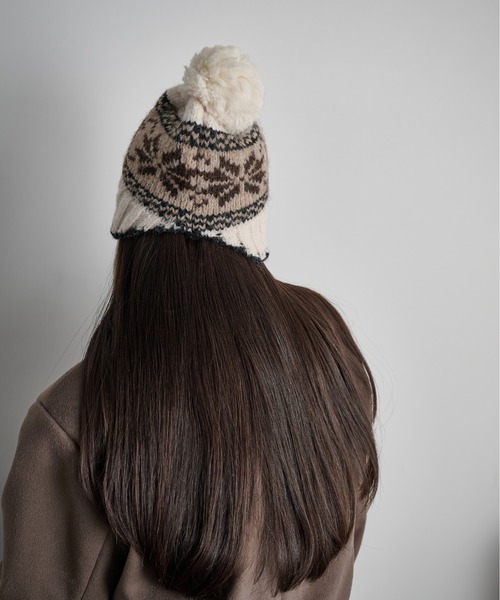 THE YOn（ザヨン）の「ノルディックニットキャップ（ニットキャップ/ビーニー・レディース・グレー/アイボリー・FREE）」の18枚目の写真