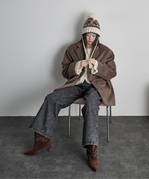 THE YOn（ザヨン）の「ノルディックニットキャップ（ニットキャップ/ビーニー・レディース・グレー/アイボリー・FREE）」の19枚目の写真