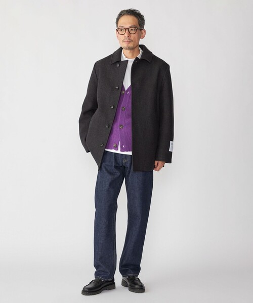 SHIPS: S140 ウールシルク シングル ピーコート（ピーコート）｜SHIPS