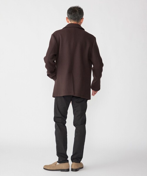 SHIPS(シップス)の「SHIPS: S140 ウールシルク シングル ピーコート(ピーコート・メンズ・スカイブルー/ダークグレー/ネイビー/ブラウン・SMALL/MEDIUM/LARGE/X-LARGE)」の10枚目の写真