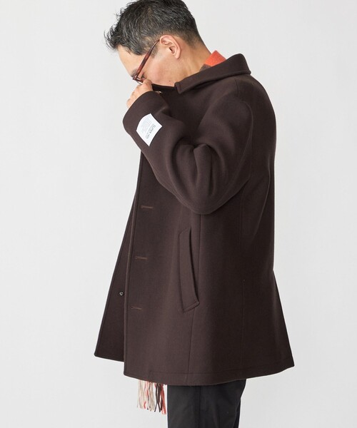 SHIPS(シップス)の「SHIPS: S140 ウールシルク シングル ピーコート(ピーコート・メンズ・スカイブルー/ダークグレー/ネイビー/ブラウン・SMALL/MEDIUM/LARGE/X-LARGE)」の13枚目の写真
