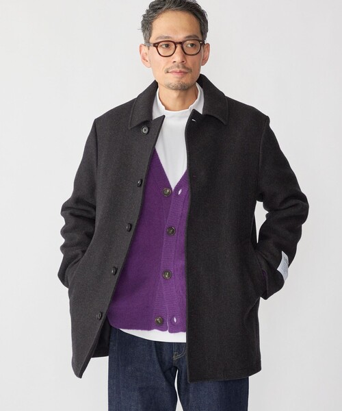 SHIPS: S140 ウールシルク シングル ピーコート（ピーコート）｜SHIPS