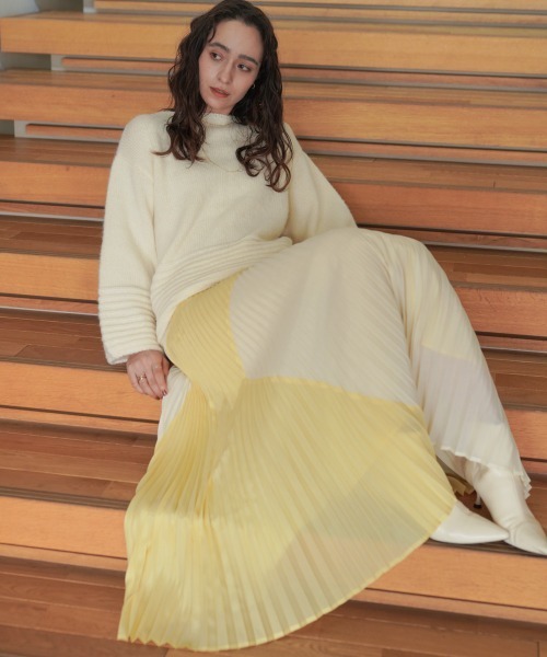 Bou Jeloud（ブージュルード）の「立体ボーダーニット（ニット/セーター・レディース・ブラウン/オフホワイト/グレー・FREE）」の14枚目の写真