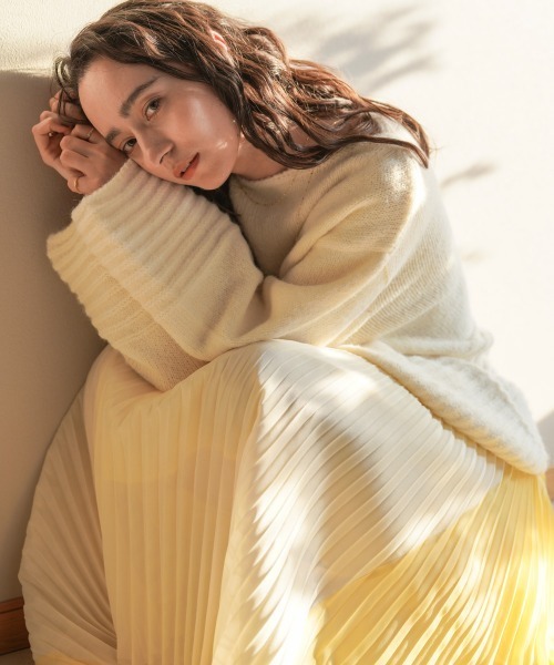 Bou Jeloud（ブージュルード）の「立体ボーダーニット（ニット/セーター・レディース・ブラウン/オフホワイト/グレー・FREE）」の17枚目の写真