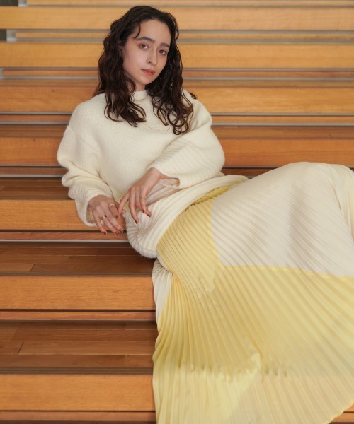 Bou Jeloud（ブージュルード）の「立体ボーダーニット（ニット/セーター・レディース・ブラウン/オフホワイト/グレー・FREE）」の18枚目の写真