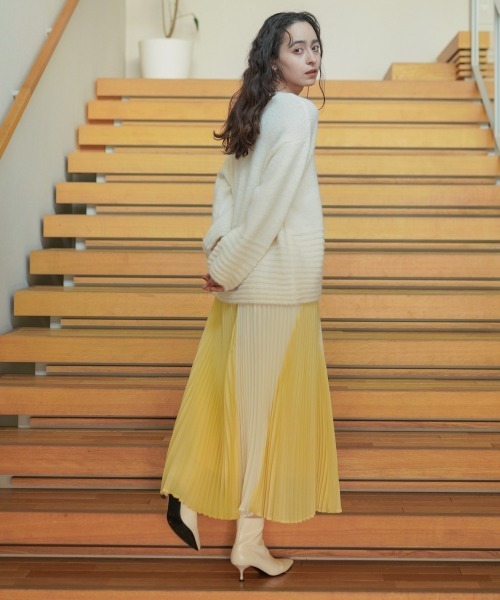 Bou Jeloud（ブージュルード）の「立体ボーダーニット（ニット/セーター・レディース・ブラウン/オフホワイト/グレー・FREE）」の19枚目の写真