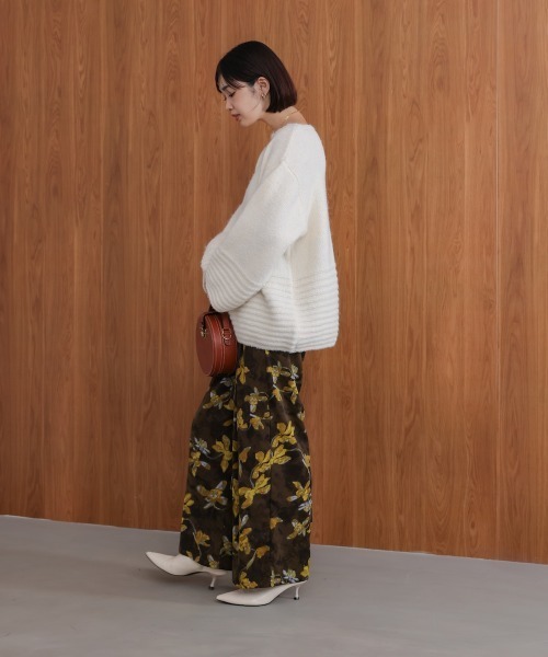 Bou Jeloud（ブージュルード）の「立体ボーダーニット（ニット/セーター・レディース・ブラウン/オフホワイト/グレー・FREE）」の6枚目の写真