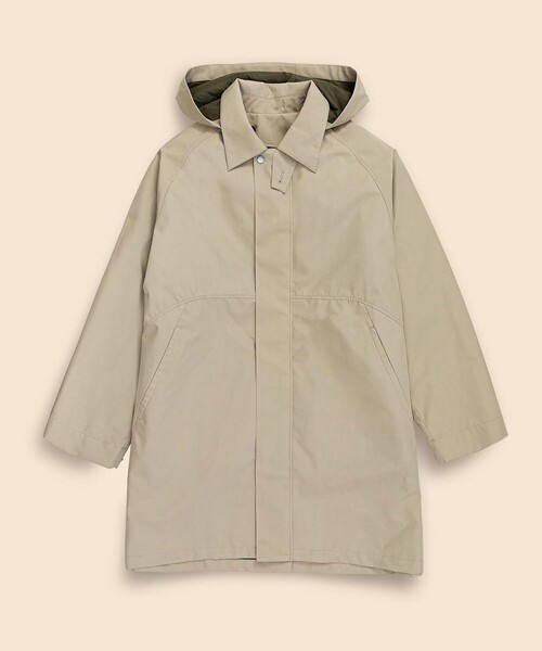 BROOKS BROTHERS（ブルックスブラザーズ）の「コットン／ナイロン　キルティングライナー　３Wayロングフーデッドコート（その他アウター・メンズ・ベージュ・LARGE/MEDIUM/SMALL/X-LARGE）」の2枚目の写真