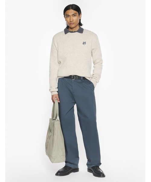 Maison Kitsune（メゾンキツネ）の「FOX HEAD MILANO LAMBSWOOL JUMPER（ニット/セーター・メンズ・モスグリーン/ベージュ/ネイビー・XS/S/M/L/XL）」の11枚目の写真