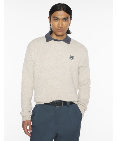 Maison Kitsune（メゾンキツネ）の「FOX HEAD MILANO LAMBSWOOL JUMPER（ニット/セーター・メンズ・モスグリーン/ベージュ/ネイビー・XS/S/M/L/XL）」の13枚目の写真
