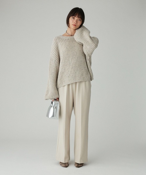 BABYLONE(バビロン)の「裏起毛イージーストレッチパンツ(その他パンツ・レディース・ブラック/オフホワイト/ベージュ・36inch/38inch)」の13枚目の写真