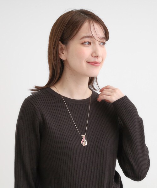 SHOO・LA・RUE（シューラルー）の「エポドロップダブルネックレス（ネックレス・レディース・レッド系1/カーキ/ブルー・00）」の8枚目の写真