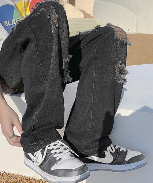 REBALANCE(リバランス)の「クラッシュデニムジーンズ(デニムパンツ・メンズ・A/B・MEDIUM/X-LARGE/LARGE)」の8枚目の写真