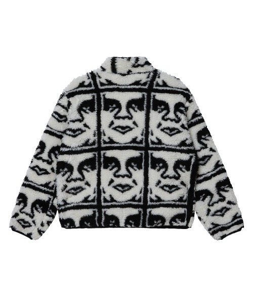 OBEY（オベイ）の「OBEY REPEATED ICON SHERPA JACKET（オベイ リピーテッド アイコン シェルパ ジャケット）（ブルゾン・メンズ・ブラック系・SMALL/MEDIUM/X-LARGE/LARGE）」の3枚目の写真
