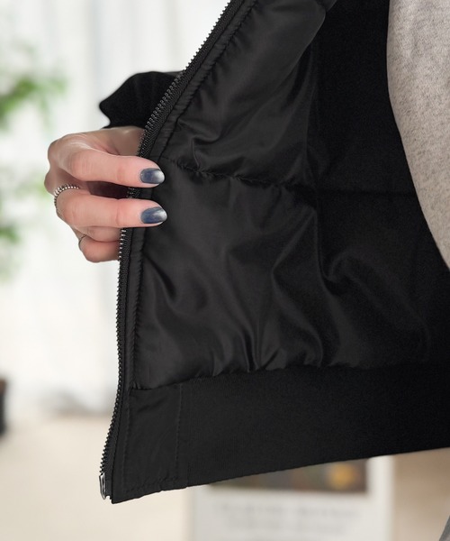 classicalelf（クラシカルエルフ）の「【AYAさんコラボ】ボリューム感と軽やかさを両立。中綿入りボリュームスリーブMA-1（MA-1・レディース・ブラック・X-LARGE/SMALL/MEDIUM/LARGE）」の10枚目の写真