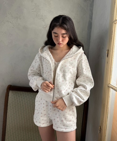 Smyeon(スミョン)の「Embroidery sweat short pants/刺繍スウェットショートパンツ(スウェットパンツ・レディース・ホワイト×ブルー/ホワイト×ピンク/グレー/ブラウン/ホワイト/ピンク/ネイビー・FREE)」の9枚目の写真