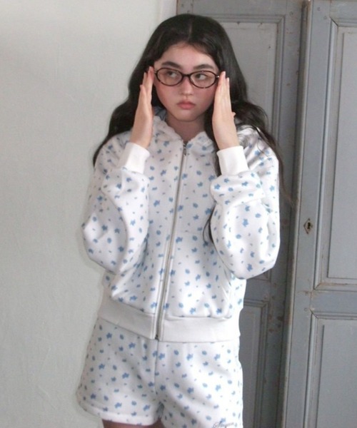 Smyeon(スミョン)の「Embroidery sweat short pants/刺繍スウェットショートパンツ(スウェットパンツ・レディース・ホワイト×ブルー/ホワイト×ピンク/グレー/ブラウン/ホワイト/ピンク/ネイビー・FREE)」の19枚目の写真