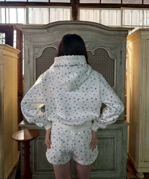 Smyeon(スミョン)の「Embroidery sweat short pants/刺繍スウェットショートパンツ(スウェットパンツ・レディース・ホワイト×ブルー/ホワイト×ピンク/グレー/ブラウン/ホワイト/ピンク/ネイビー・FREE)」の17枚目の写真