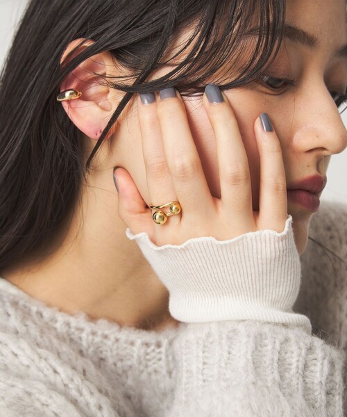 green label relaxing（グリーンレーベルリラクシング）の「【WEB限定】ボール モチーフ リング（リング・レディース・シルバー/ゴールド・FREE）」の7枚目の写真