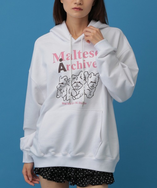 WaiKei（ワイケイ）の「【UNISEX】Wai Kei×ALAND／Amaltese フーディ―(ウラケ)（パーカー・レディース・アイボリー/ボルドー/グレー・MEDIUM/LARGE）」の7枚目の写真