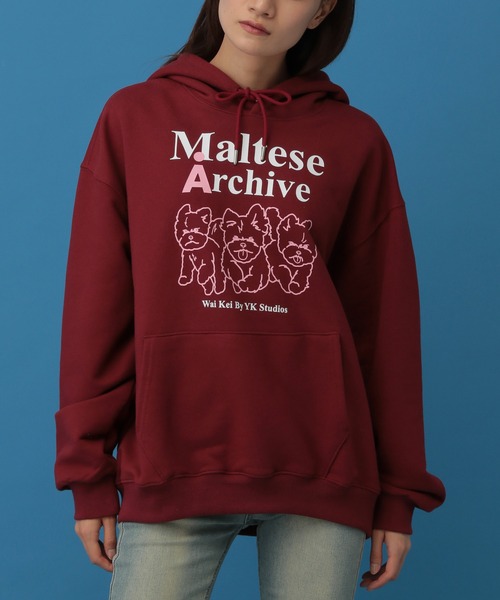 WaiKei（ワイケイ）の「【UNISEX】Wai Kei×ALAND／Amaltese フーディ―(ウラケ)（パーカー・レディース・アイボリー/ボルドー/グレー・MEDIUM/LARGE）」の12枚目の写真