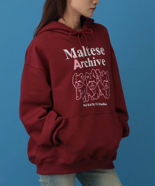 WaiKei（ワイケイ）の「【UNISEX】Wai Kei×ALAND／Amaltese フーディ―(ウラケ)（パーカー・レディース・アイボリー/ボルドー/グレー・MEDIUM/LARGE）」の13枚目の写真