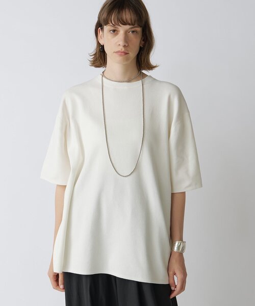 Drawing Numbers（ドローイング ナンバーズ）の「【Drawing Numbers】ユニセックスニットTee（ニット/セーター・レディース・レッド/ホワイト/ブラック・38）」の4枚目の写真