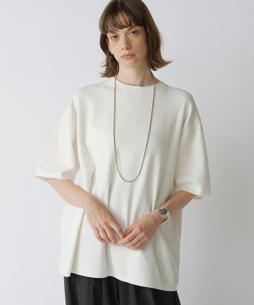 Drawing Numbers（ドローイング ナンバーズ）の「【Drawing Numbers】ユニセックスニットTee（ニット/セーター・レディース・レッド/ホワイト/ブラック・38）」の5枚目の写真