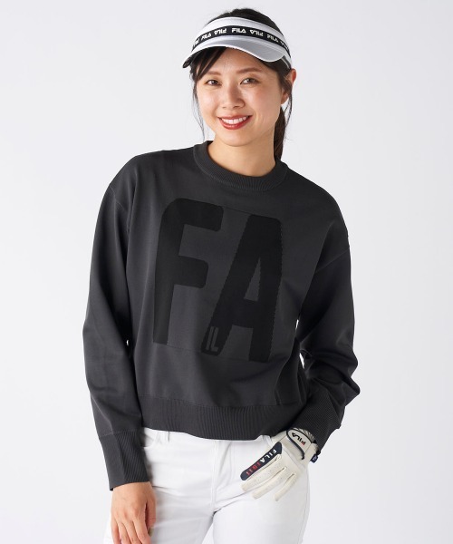 FILA GOLF(フィラゴルフ )の「【FILA GOLF:フィラゴルフ】レディースバルーンスリーブニットセーター ショート丈 ゴルフ(ニット/セーター・レディース・レッド/ブルー/ブラック・SMALL/MEDIUM/LARGE/X-LARGE)」の9枚目の写真