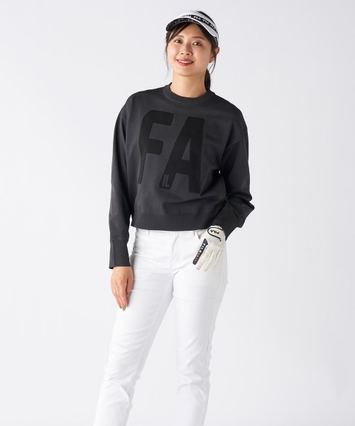 FILA GOLF(フィラゴルフ )の「【FILA GOLF:フィラゴルフ】レディースバルーンスリーブニットセーター ショート丈 ゴルフ(ニット/セーター・レディース・レッド/ブルー/ブラック・SMALL/MEDIUM/LARGE/X-LARGE)」の11枚目の写真