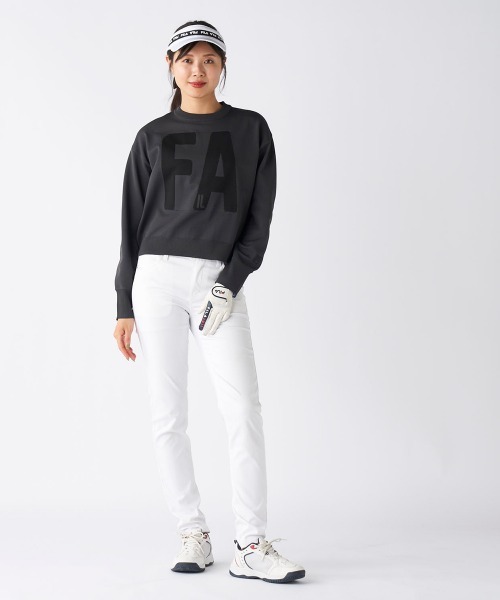 FILA GOLF(フィラゴルフ )の「【FILA GOLF:フィラゴルフ】レディースバルーンスリーブニットセーター ショート丈 ゴルフ(ニット/セーター・レディース・レッド/ブルー/ブラック・SMALL/MEDIUM/LARGE/X-LARGE)」の12枚目の写真