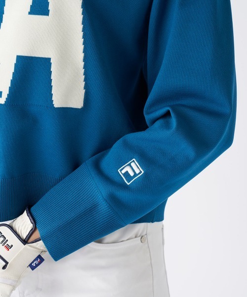 FILA GOLF(フィラゴルフ )の「【FILA GOLF:フィラゴルフ】レディースバルーンスリーブニットセーター ショート丈 ゴルフ(ニット/セーター・レディース・レッド/ブルー/ブラック・SMALL/MEDIUM/LARGE/X-LARGE)」の18枚目の写真