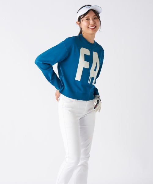 FILA GOLF(フィラゴルフ )の「【FILA GOLF:フィラゴルフ】レディースバルーンスリーブニットセーター ショート丈 ゴルフ(ニット/セーター・レディース・レッド/ブルー/ブラック・SMALL/MEDIUM/LARGE/X-LARGE)」の21枚目の写真