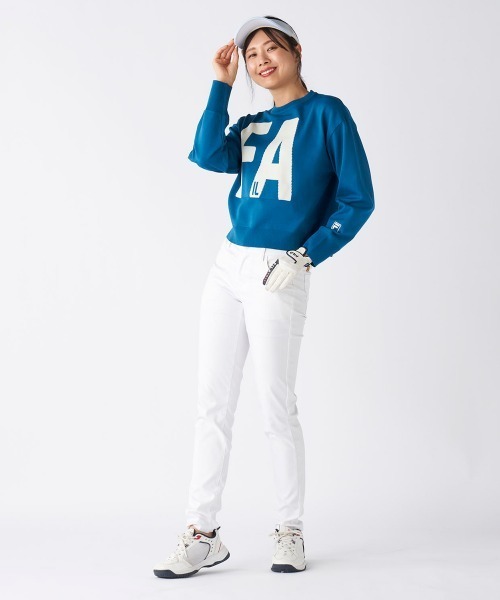 FILA GOLF(フィラゴルフ )の「【FILA GOLF:フィラゴルフ】レディースバルーンスリーブニットセーター ショート丈 ゴルフ(ニット/セーター・レディース・レッド/ブルー/ブラック・SMALL/MEDIUM/LARGE/X-LARGE)」の22枚目の写真