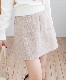 CLEAR BASIC | ヘリンボーンポケットデザインミニスカート[大人 フェミニン 上品]≪AW新作≫(スカート)