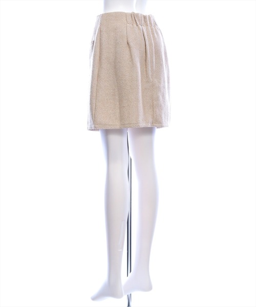 CLEAR BASIC（クリアベーシック）の「ヘリンボーンポケットデザインミニスカート[大人 フェミニン 上品]≪AW新作≫（スカート・レディース・ブラック/ベージュ・M/S）」の9枚目の写真