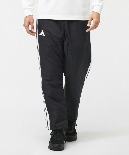新品XS Adidas 3ストライプ ワークパンツ ブラック　IX7082 セール】アディダス adidas スリーストライプスルーズフィット中わた