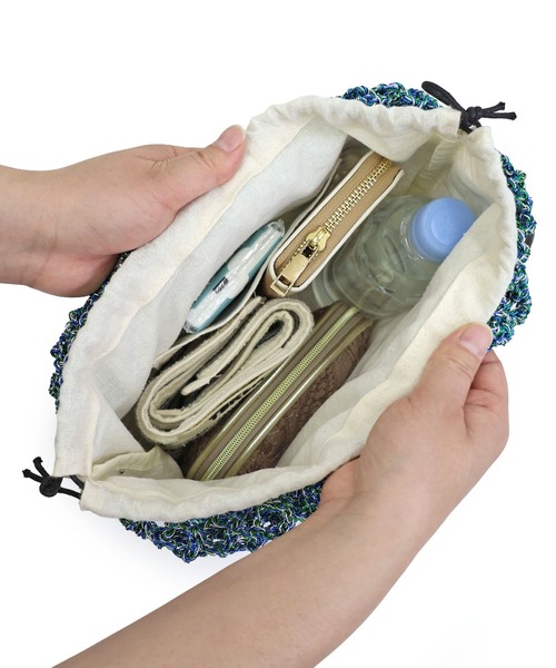 MIAN （ミアン）の「メタリックコードメッシュトートバッグ【詳細動画あり】（トートバッグ・レディース・シルバー/ブルーグリーン/ブラック・FREE）」の15枚目の写真