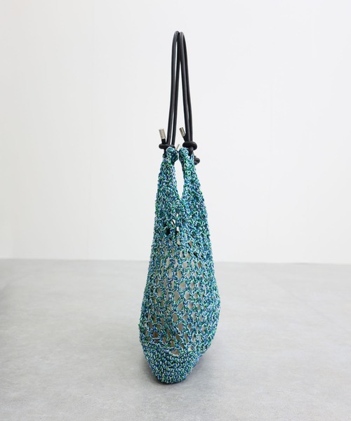 MIAN （ミアン）の「メタリックコードメッシュトートバッグ【詳細動画あり】（トートバッグ・レディース・シルバー/ブルーグリーン/ブラック・FREE）」の22枚目の写真