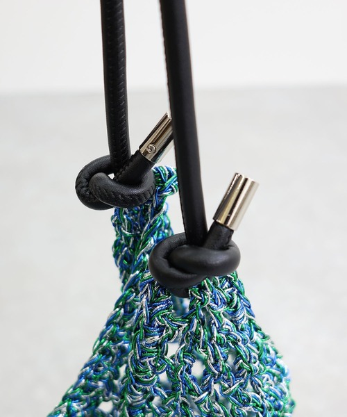 MIAN （ミアン）の「メタリックコードメッシュトートバッグ【詳細動画あり】（トートバッグ・レディース・シルバー/ブルーグリーン/ブラック・FREE）」の5枚目の写真