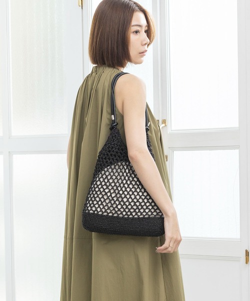 MIAN （ミアン）の「メタリックコードメッシュトートバッグ【詳細動画あり】（トートバッグ・レディース・シルバー/ブルーグリーン/ブラック・FREE）」の19枚目の写真
