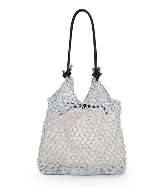 MIAN （ミアン）の「メタリックコードメッシュトートバッグ【詳細動画あり】（トートバッグ・レディース・シルバー/ブルーグリーン/ブラック・FREE）」の12枚目の写真