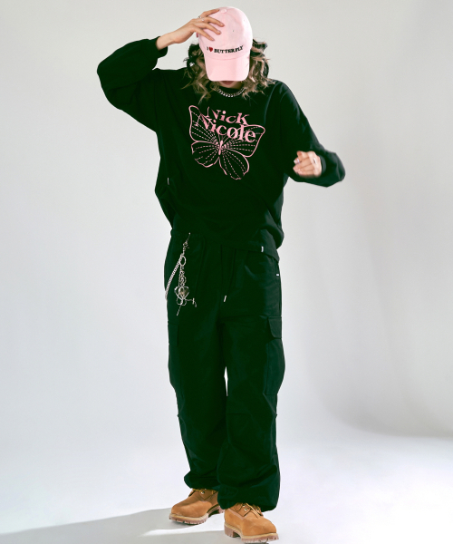 NICK&NICOLE(ニックアンドニコール)の「BUTTERFLY SIGNATURE LS TOP_BLACK PINK(Tシャツ/カットソー・レディース・その他・FREE)」の6枚目の写真