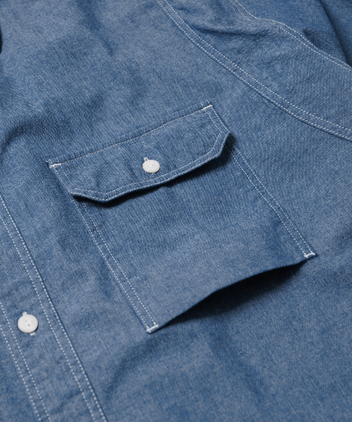 FRIZMWORKS(フリズムワークス)の「1920S CHAMBRAY WORK SHIRT _ BLUE(シャツ/ブラウス・メンズ・その他・SMALL/MEDIUM/LARGE/X-LARGE)」の5枚目の写真