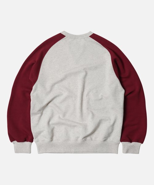 FRIZMWORKS(フリズムワークス)の「ROUNDED RAGLAN SWEATSHIRT _ BURGUNDY(スウェット・メンズ・その他・MEDIUM/LARGE/X-LARGE)」の2枚目の写真