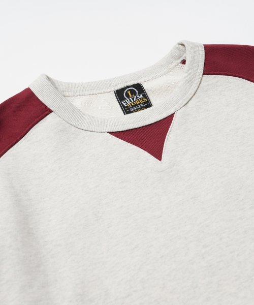 FRIZMWORKS(フリズムワークス)の「ROUNDED RAGLAN SWEATSHIRT _ BURGUNDY(スウェット・メンズ・その他・MEDIUM/LARGE/X-LARGE)」の3枚目の写真