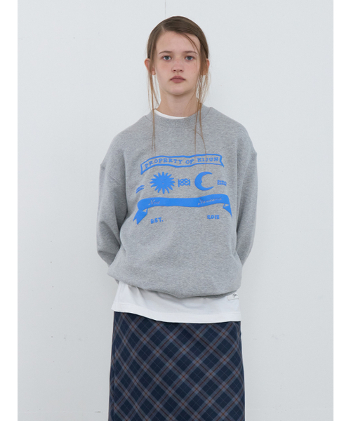 Kijun(キジュン)の「Sun Moon Pullover UNISEX Melange Grey(スウェット・レディース・その他・MEDIUM/SMALL/LARGE)」の3枚目の写真