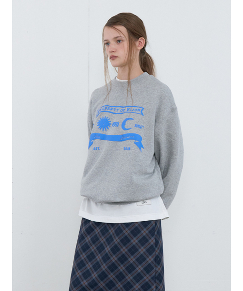 Kijun(キジュン)の「Sun Moon Pullover UNISEX Melange Grey(スウェット・レディース・その他・MEDIUM/SMALL/LARGE)」の4枚目の写真