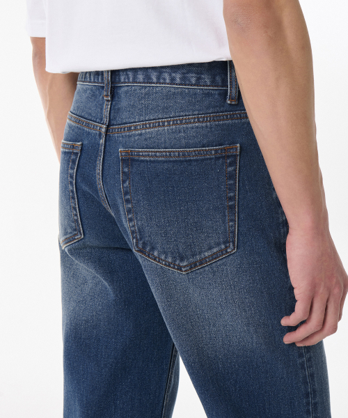 MUSINSA STANDARD（ムシンサスタンダード）の「カモンブラシ ストレートデニムパンツ [ミディアムインディゴ]（デニムパンツ・メンズ・その他・28/29/32/30/31/33/26/27/36/34/40/38）」の5枚目の写真